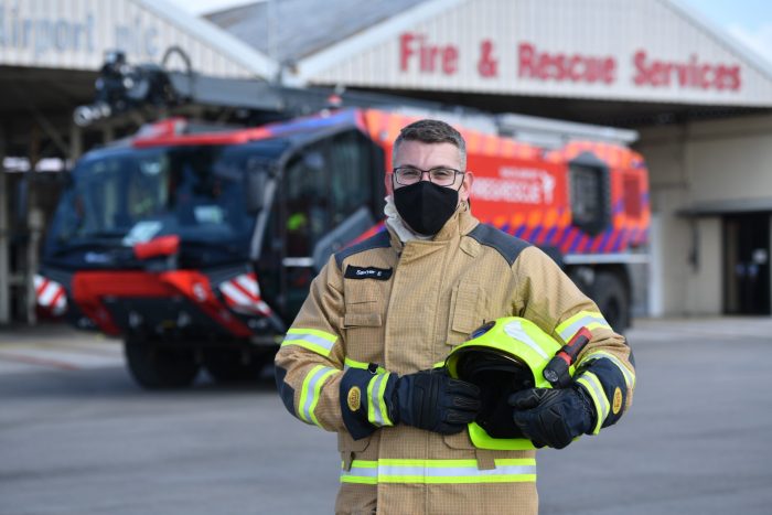 Fireman at Malta International Airport